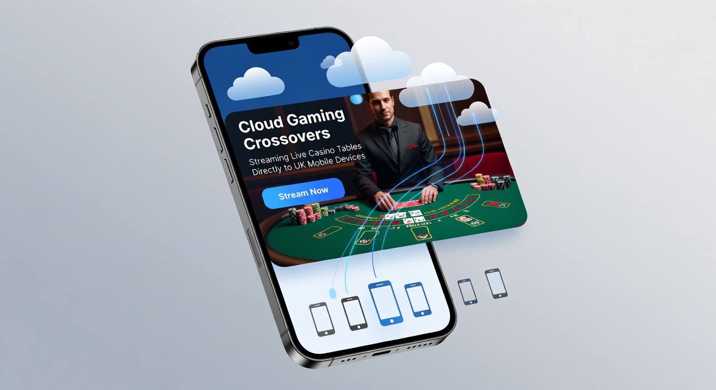 Multiple UK mobile devices displaying synchronised live roulette and blackjack tables streamed through cloud infrastructure