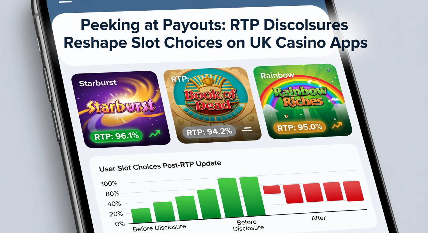 Graph illustrating the rise in high-RTP slot selections on UK casino apps post-disclosure mandates