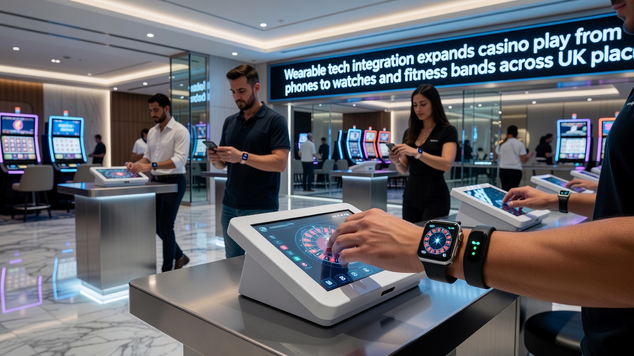 Fitness band syncing with casino app dashboard on UK platform